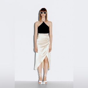 NWT Zara midi satin skirt
